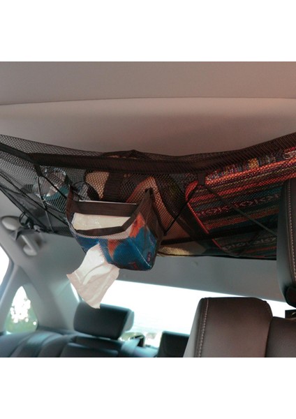 Araba Tavan Örgü Saklama Çantası Iç Suv Net Organizatör Van 78X53CM Için Ayarlanabilir (Yurt Dışından) modelleri
