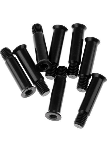 8 Adet Inline Paten ve Tekerlekli Paten Tekerlek, Aks Vidaları Cıvatalar / Rulman Sivri Siyah 3 mm (Yurt Dışından)