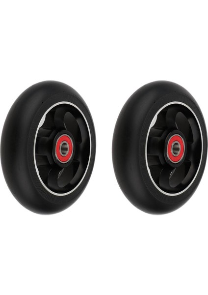 2x Değiştirme 10 cm Kick / Stunt Scooter Tekerlekler Rulmanlar ve Burçlar Siyah Siyah (Yurt Dışından)