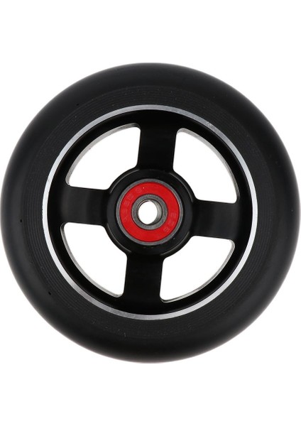 2x Değiştirme 10 cm Kick / Stunt Scooter Tekerlekler Rulmanlar ve Burçlar Siyah Siyah (Yurt Dışından)