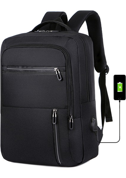 Sırt Çantası Erkek Büyük Kapasiteli Iş Seyahat Çantası Bilgisayar Sırt Çantası Moda Trendi Oxford Kumaş Kolej Öğrenci Çantası