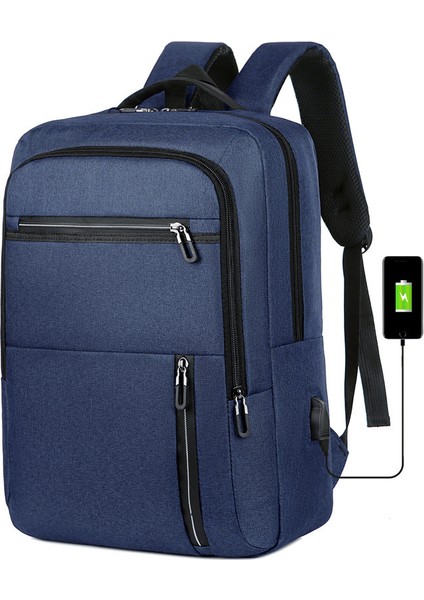 Sırt Çantası Erkek Büyük Kapasiteli Iş Seyahat Çantası Bilgisayar Sırt Çantası Moda Trendi Oxford Kumaş Kolej Öğrenci Çantası