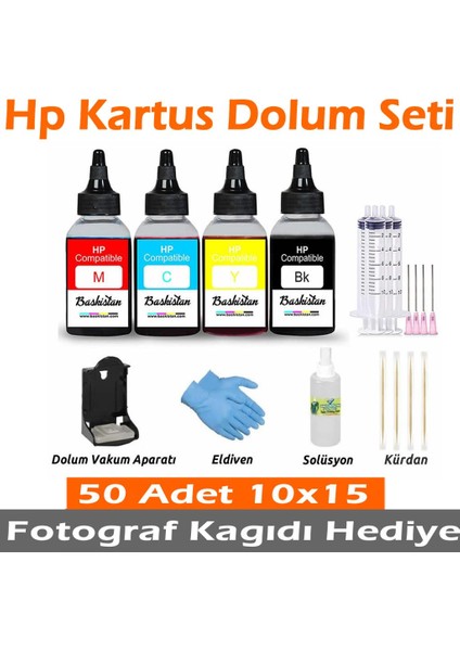 Hp Muadil Kartuş Dolum Seti (4X100ML)