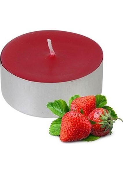 25 Li Kokulu Kırmızı Tealight Mum