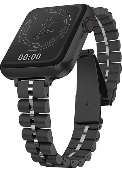 Apple Watch Uyumlu 4 5 6 7 45MM 44MM 42MM Slim Baklalı Band Kordon Kayış