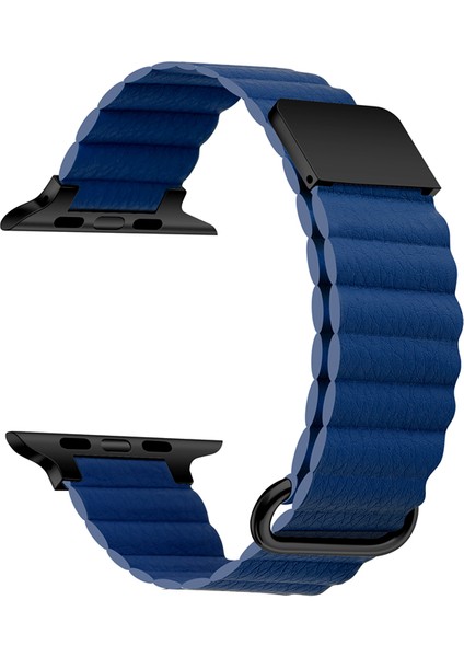 Apple Watch Uyumlu 4 5 6 7 41MM 40MM 38MM Manyetik Lüks Deri Loop Kordon
