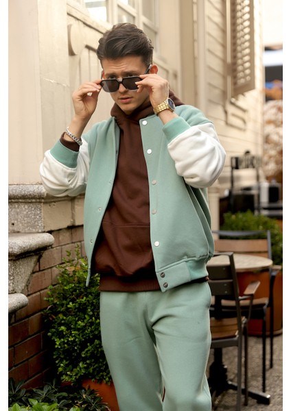 Mint Yeşili Kolej Ceket