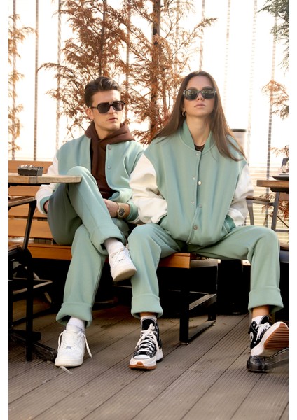 Mint Yeşili Kolej Ceket