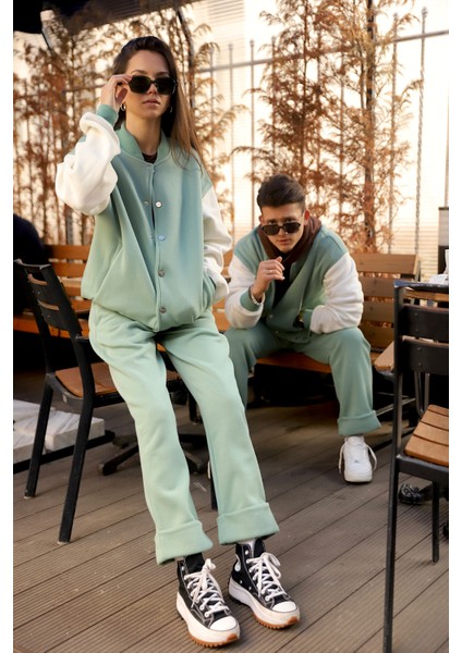 Mint Yeşili Kolej Ceket