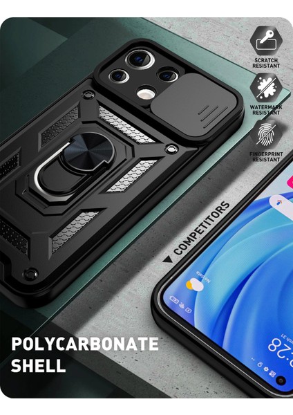 Xiaomi Mi 11 Lite Kılıf Lens Sürgülü Yüzüklü Tank Silikon Pars fırsatları