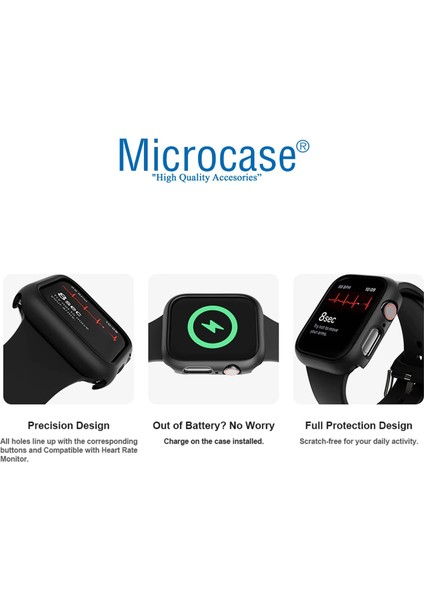 Apple Watch Uyumlu 7 45 mm Önü Açık Sert Plastik Kılıf - Bordo KN03 modelleri