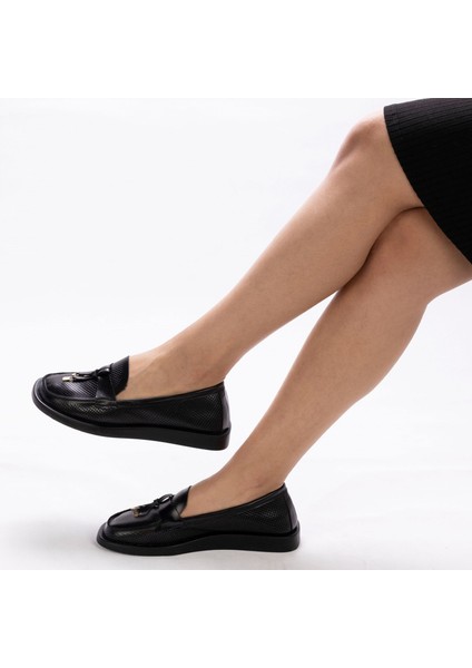 Kadın Hakiki Yumuşak Deri Günlük Loafer Babet Ayakkabı