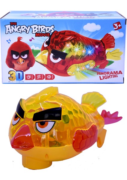 Udatoys Angry Birds Kızgın Kuşlar Oyuncak Sesli Işıklı Çarp Dön Hareketli