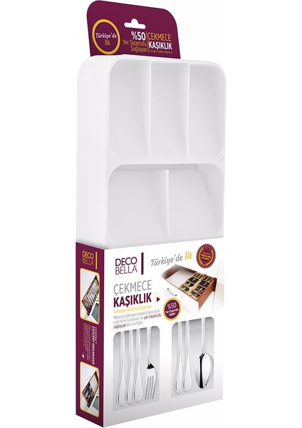 9 Bölmeli Çekmece İçi Kaşıklık Beyaz Plastik 1 lt Hacim ile Düzenleyici fırsatları