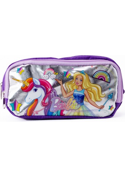 Barbie Karakterli Çift Gözlü Kalemlik Kutusu