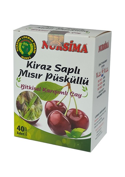 Kiraz Saplı Mısır Püsküllü Bitki Çayı 40'lı Süzen Poşet