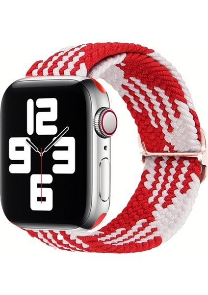 Apple Watch Uyumlu 3 4 5 6 7 45MM 44MM 42MM Braided Loop Örgü Kordon