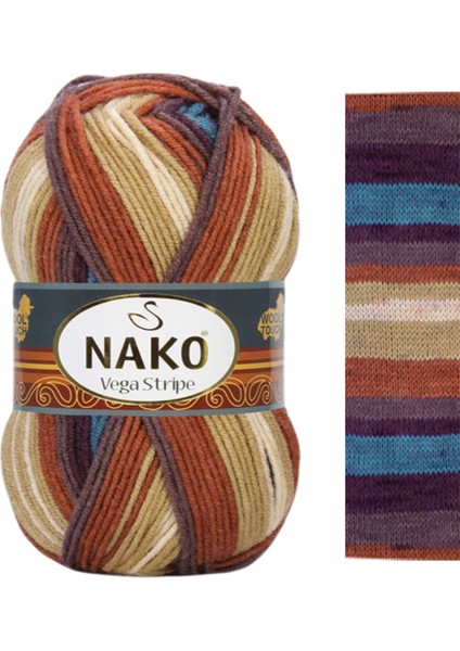 Vega Stripe El Örgü Ipi Renk KODU:82420