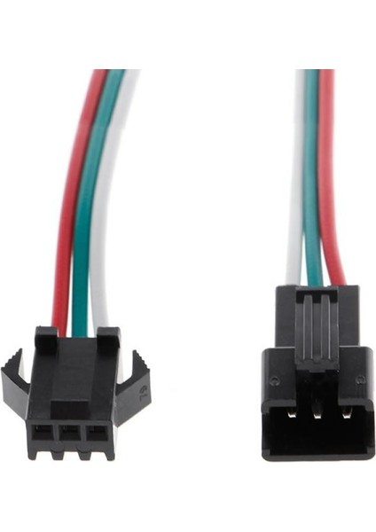 3 Pin Jst Sm 10CM Kablo Çifti Erkek Dişi Bağlantı Soketi LED