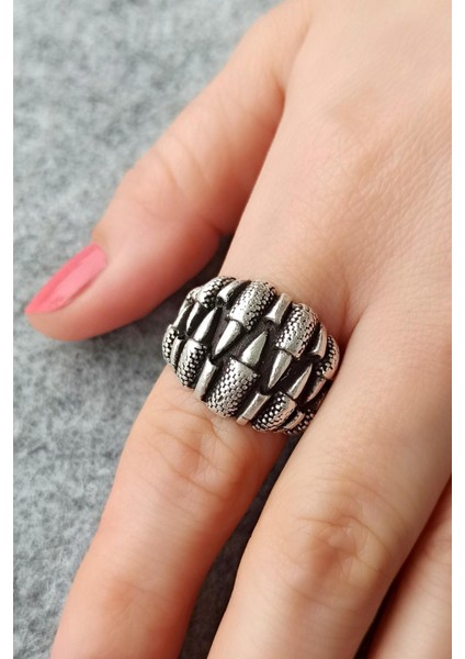 Antik Gümüş Kaplama Pençeler Şekilli El Yapımı Ayarlanabilir Unisex Yüzük fiyatları
