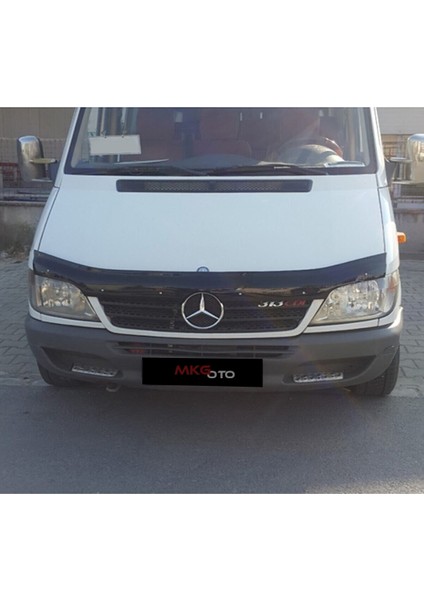 Mercedes Sprinter 2000 - 2006 Ön Kaput Koruyucu Rüzgarlığı Piano Black 3.2 mm Kalın Plastik fiyatları