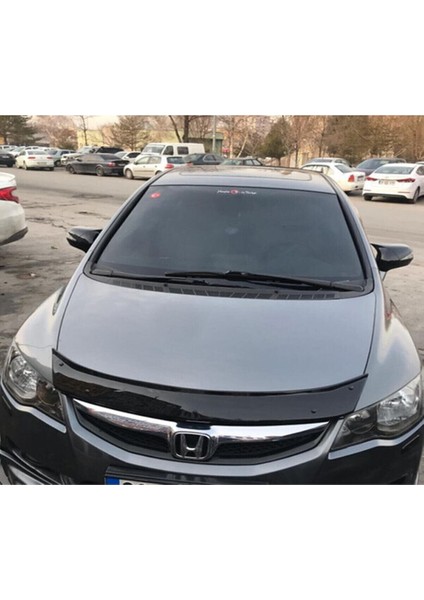 Civic Fd6 2006-2012 Ön Kaput Koruyucu Rüzgarlığı Piano Black 3.2 mm Kalın Plastik fiyatları