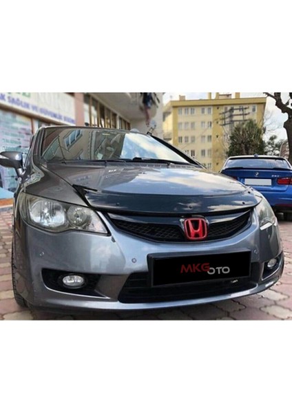 Civic Fd6 2006-2012 Ön Kaput Koruyucu Rüzgarlığı Piano Black 3.2 mm Kalın Plastik fırsatları
