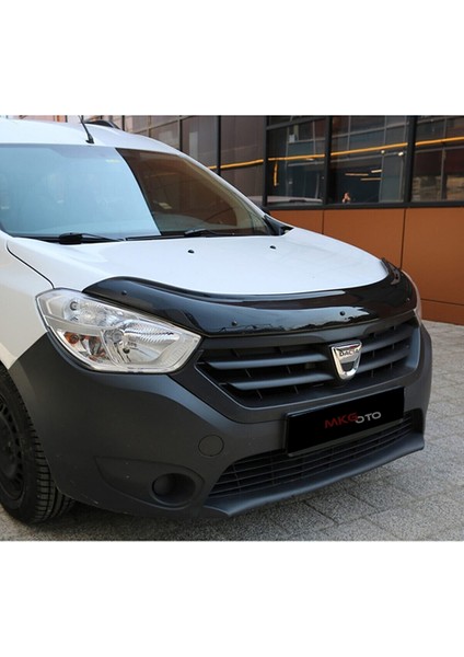 Dacia Dokker 2012 - 2020 Ön Kaput Koruyucu Rüzgarlığı Piano Black 3.2 mm Kalın Plastik