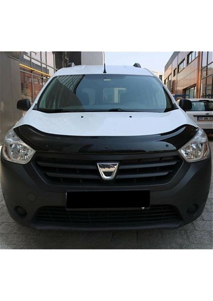 Dacia Dokker 2012 - 2020 Ön Kaput Koruyucu Rüzgarlığı Piano Black 3.2 mm Kalın Plastik