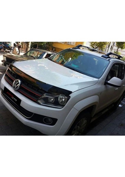Vw Amarok 2010 - 2020 Ön Kaput Koruyucu Rüzgarlığı Piano Black 3.2 mm Kalın Plastik fiyatları