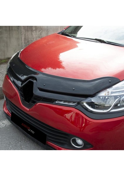 Renault Clio 4 2012 - 2020 Ön Kaput Koruyucu Rüzgarlığı Piano Black 3.2 mm Kalın Plastik fiyatları