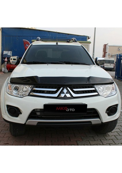 Mitsubishi L200 2003 - 2015 Ön Kaput Koruyucu Rüzgarlığı Piano Black 3.2 mm Kalın Plastik fiyatları