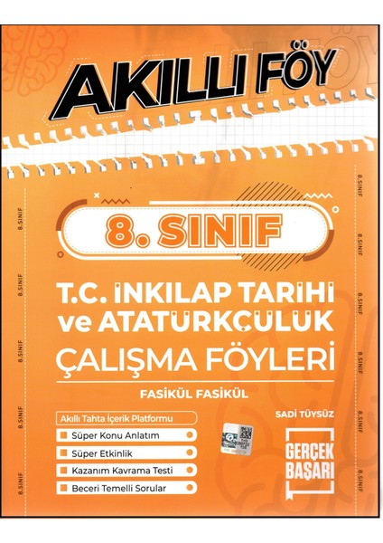 8.Sınıf Inkılap Tarihi Çalışma Föyleri Fasikül-Fasikül Akıllı Föy