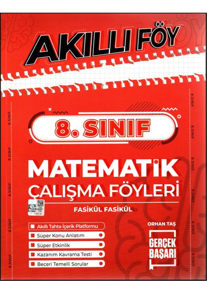 Gerçek Başarı 8. Sınıf Matematik Çalışma Föyleri Fasikül-Fasikül Akıllı Föy