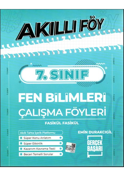 Gerçek Başarı 7. Sınıf Fen Bilimleri Çalışma Föyleri Fasikül-Fasikül Akıllı Föy