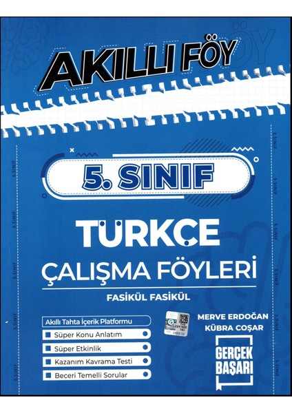 5.Sınıf Türkçe Çalışma Föyleri Fasikül-Fasikül Akıllı Föy