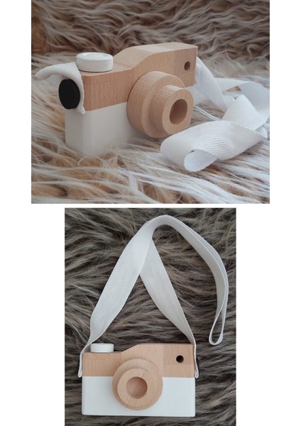 Ahşap Fotoğraf Makinesi - Beyaz modelleri