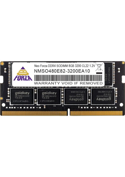 8gb 3200MHZ Ddr4 CL19 (1.2V) NMSO480E82-3200EA10 Notebook Ram