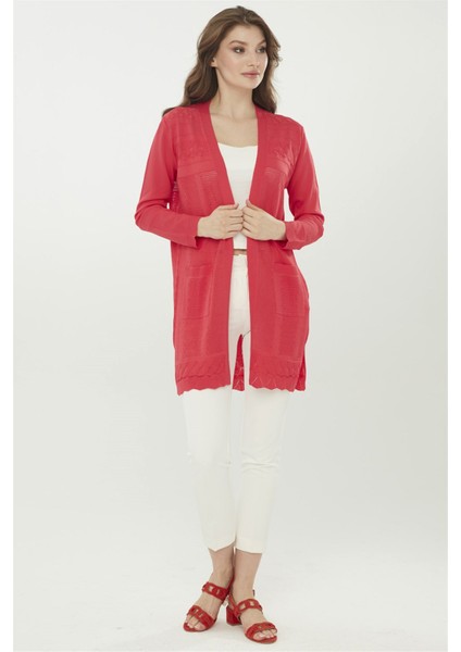 Kadın Triko Iğne Işi Uzun Hırka N.çiçeği fiyatları