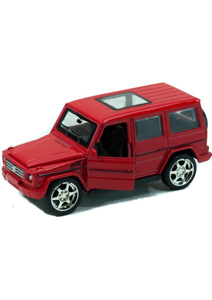 Metal Mercedes G63 Çek Bırak Model Araba Kırmızı 12 cm