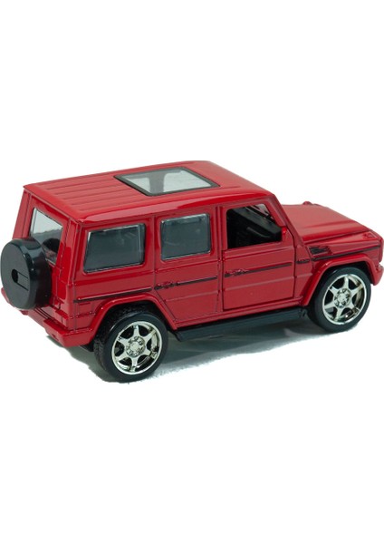 Metal Mercedes G63 Çek Bırak Model Araba Kırmızı 12 cm modelleri