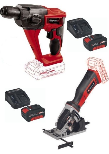 Te-Hd 18'li Akülü Vidalama Delme Te-Cs 18/89 Akülü Mini Daire Testere 2x4.0AH Akülü Set