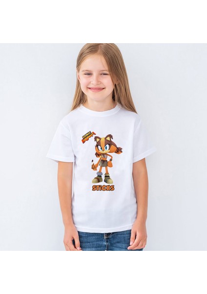 Sonic Boom Sticks The Badger Çocuk Tişört T-Shirt Mr-13