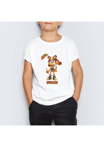 Sonic Boom Sticks The Badger Çocuk Tişört T-Shirt Mr-13 fiyatları