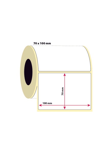 İşimiz Etiket 70X100 Kuşe Etiket | 6 Rulo | 500 Sarım |