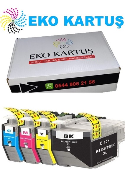 Brother MFC-J2330DW 4 Renk LC3719XL Muadil Kartuş