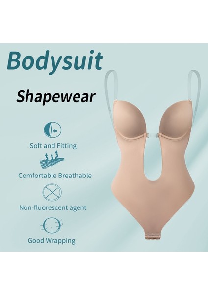 Kadın Derin V Yaka Vücut Şekillendirici Straplez Bodysuit Dikişsiz (Yurt Dışından) fiyatları