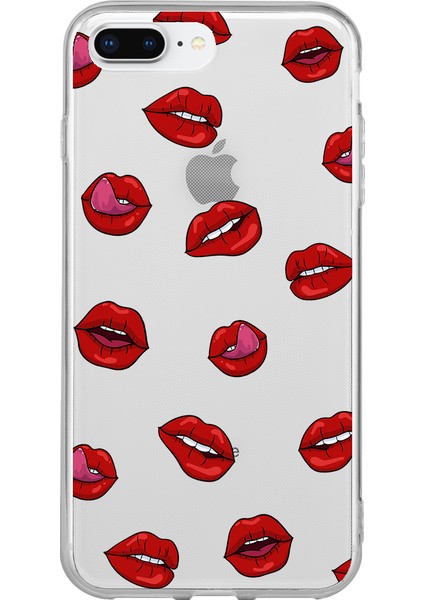 Apple iPhone 8 Plus Sexy Lips Tasarımlı Kılıf