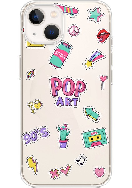 Apple iPhone 13 Pop Art Sticker Tasarımlı Kılıf
