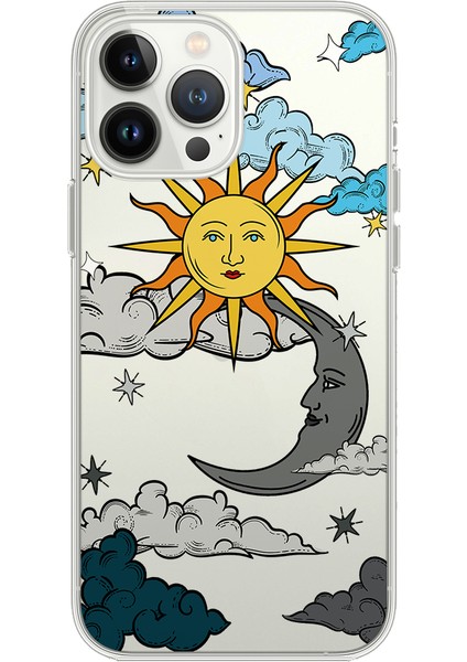 Apple iPhone 13 Pro Max Sun Moon Tasarımlı Kılıf